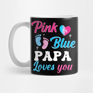 Pink Blue Papa Love You Gender Reveal Mug